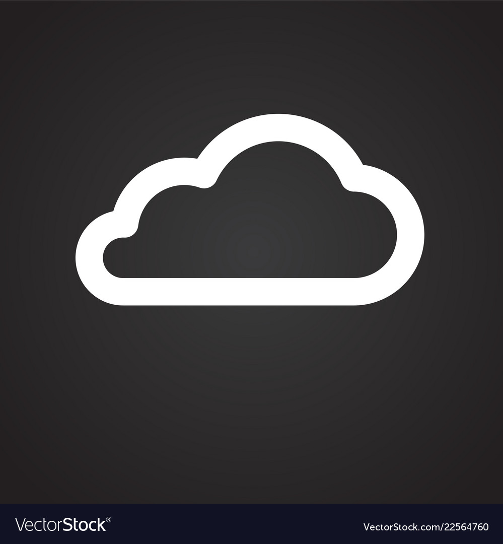 Cloud storage on black background