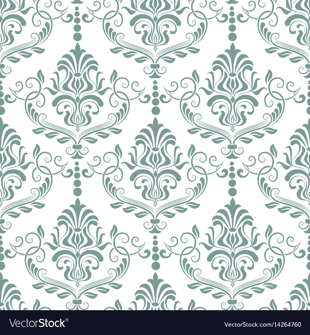 Damask Seamless Pattern Background Classical Vector Image