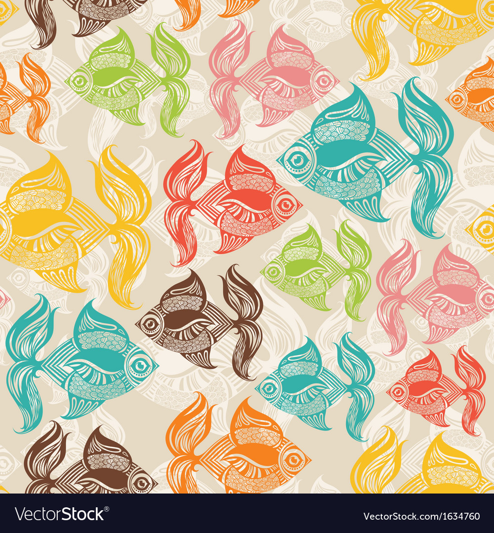 Download Fish pattern Royalty Free Vector Image - VectorStock