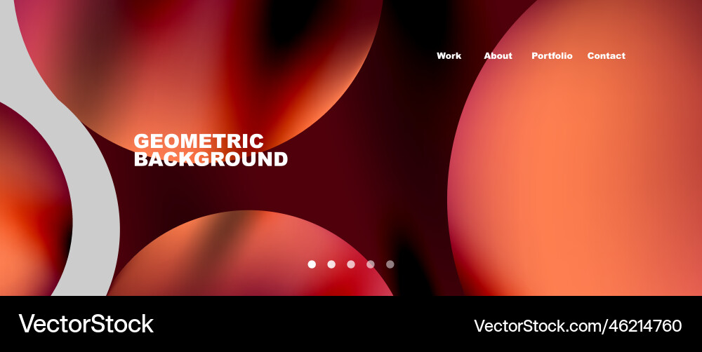 Flowing gradient colors and round elements Vector Image