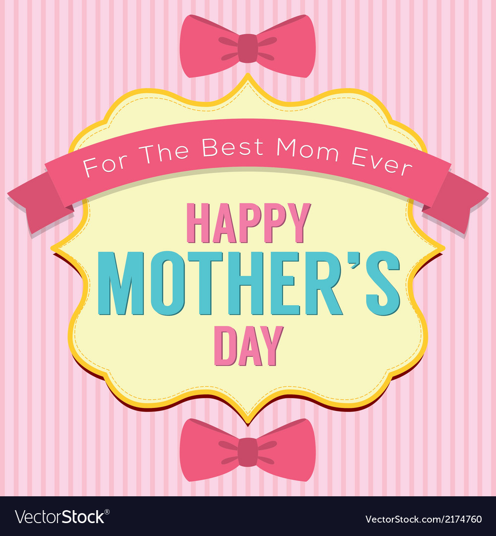 happy mothers day greeting card template vector image