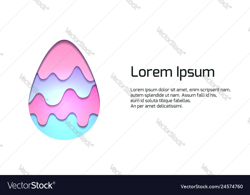 Horizontal greeting card with of egg carving Vector Image