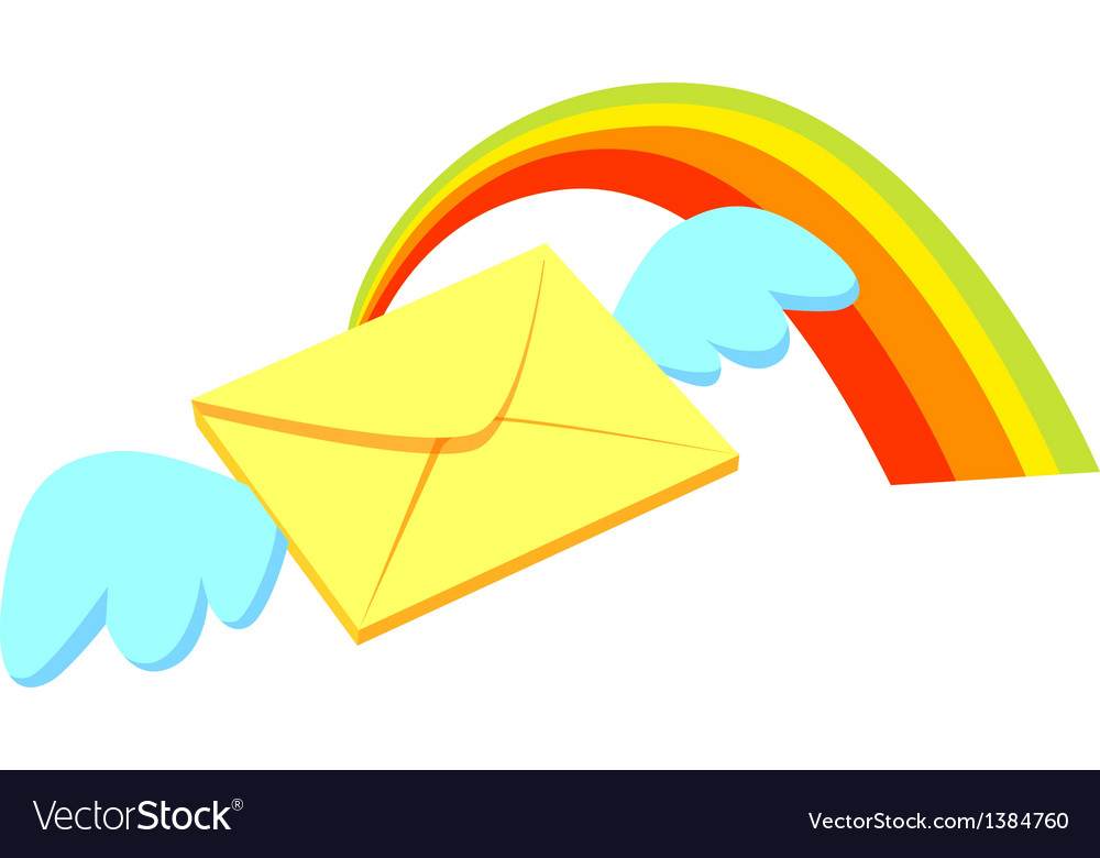 Icon rainbow and letter