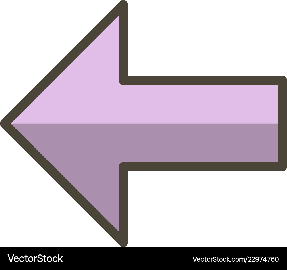 Left icon Royalty Free Vector Image - VectorStock