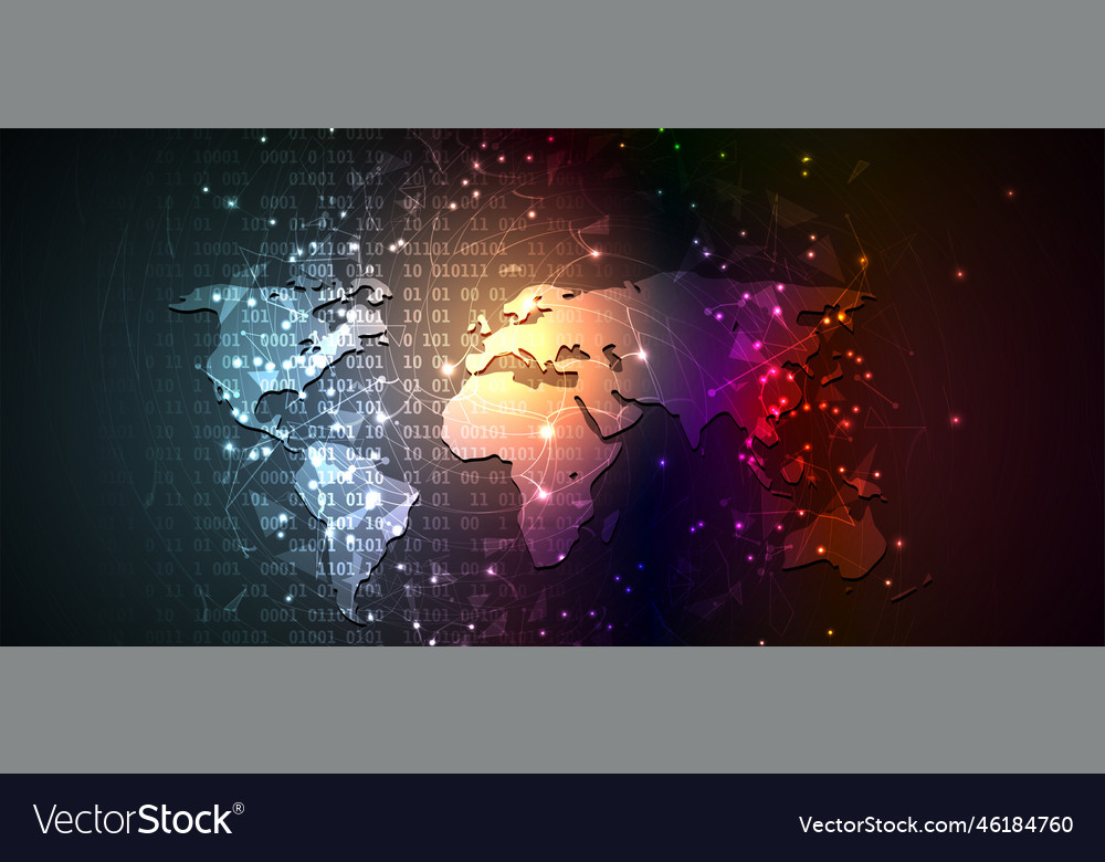 Neural network concept connected cells with links vector image Neural network concept connected cells with links