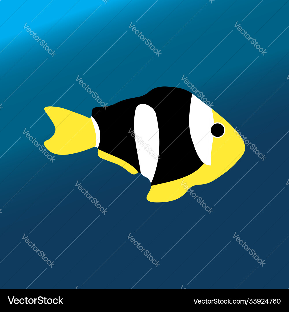 Tropical color sea fish Royalty Free Vector Image
