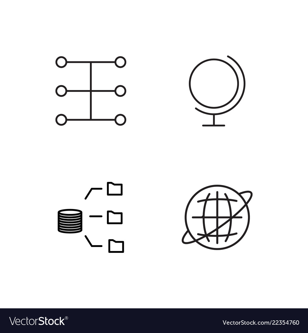 Web simple outlined icons set