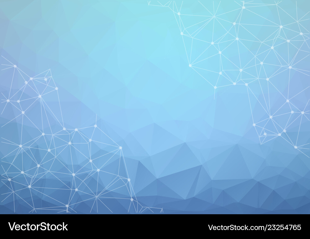 Abstract polygonal blue background triangular Vector Image