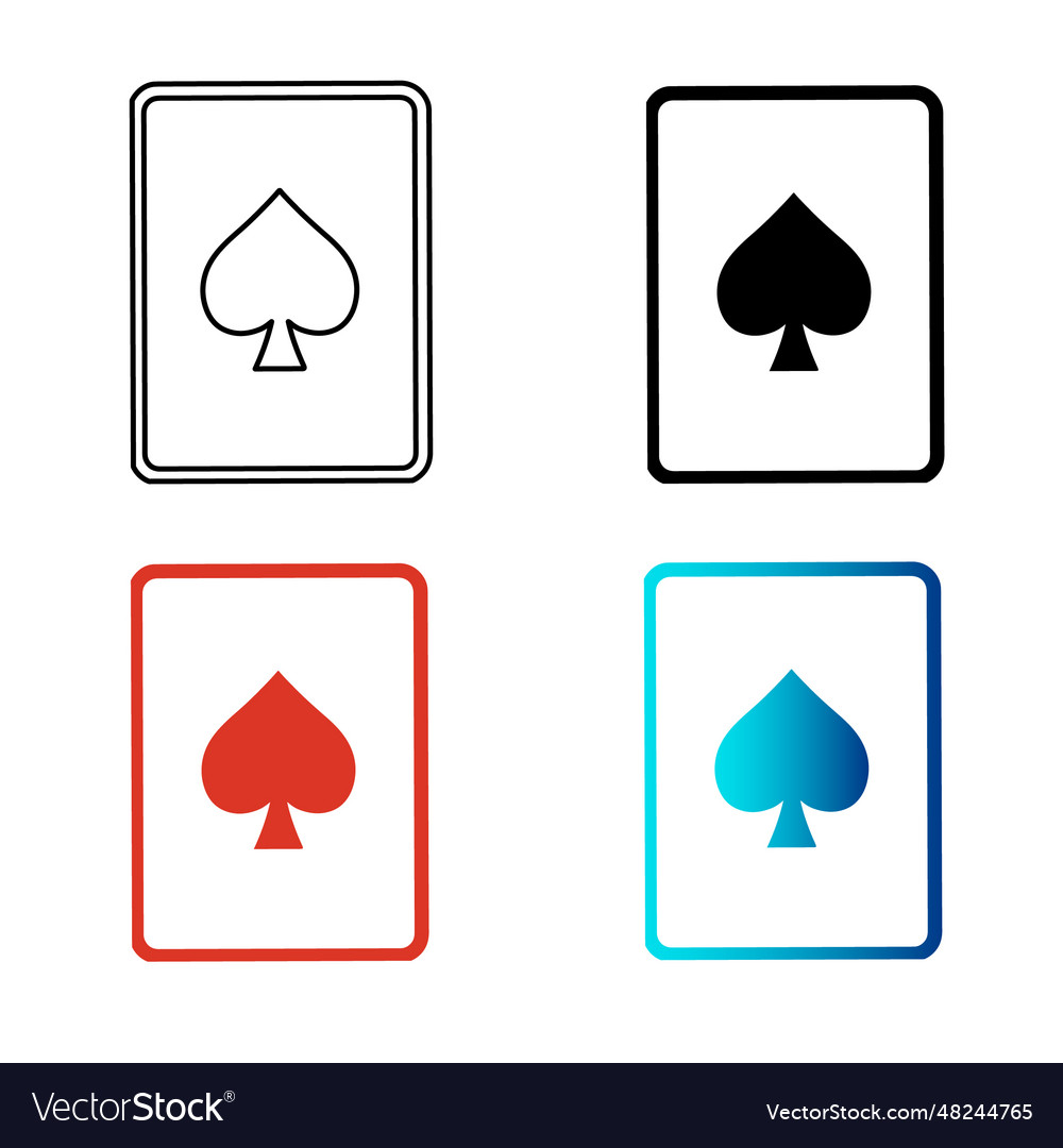 Abstract spade playing card silhouette