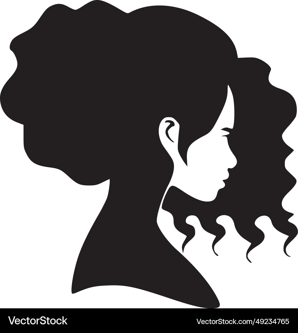 Black women black and white Royalty Free Vector Image