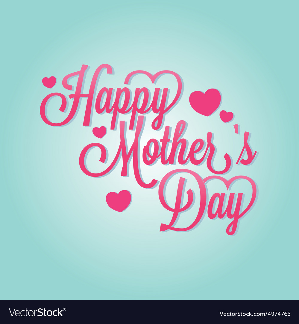 Colored background with cute objects for mothers