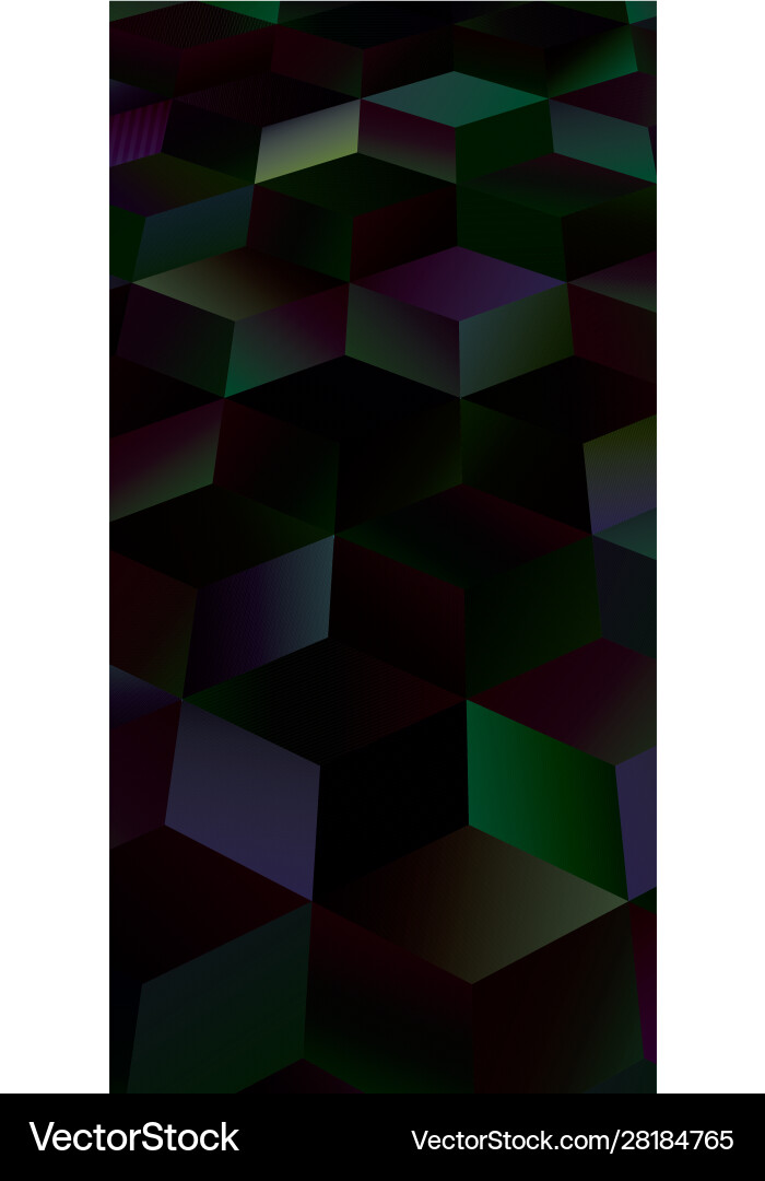 Colorful abstract cubes paint background Vector Image