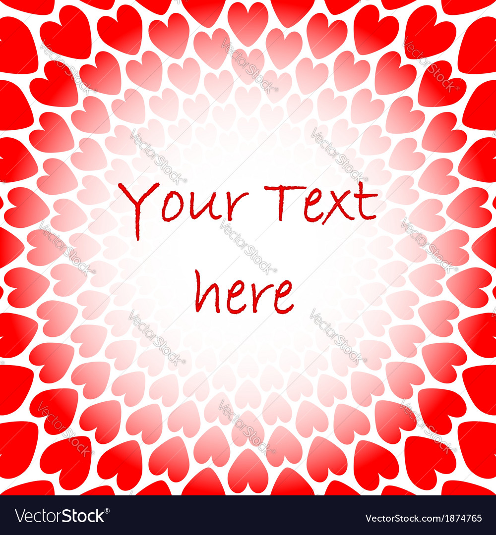Design red heart perspective background for text