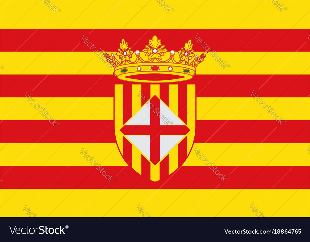 Flag of barcelona is a province spain