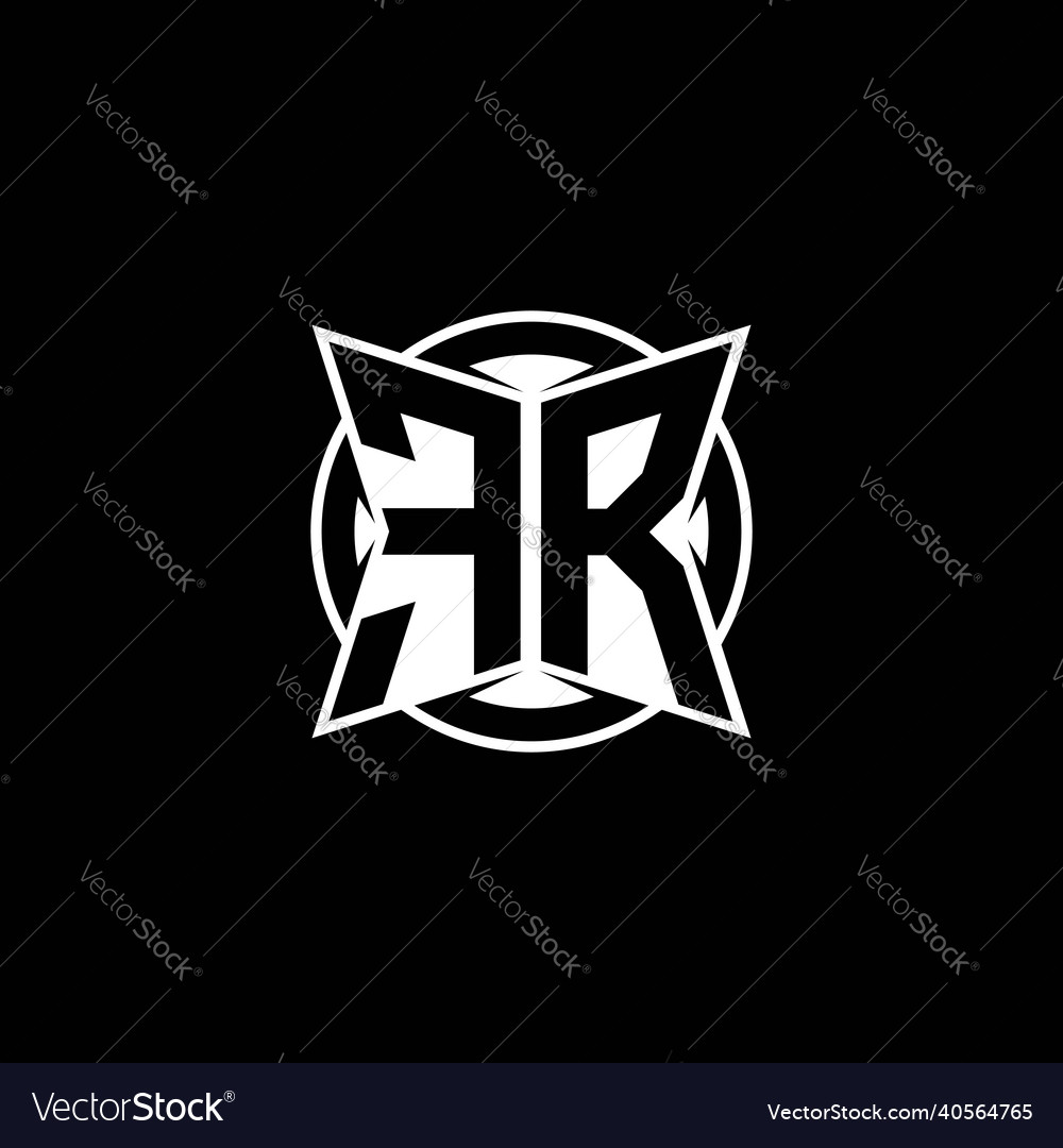 Fr logo monogram design template Royalty Free Vector Image