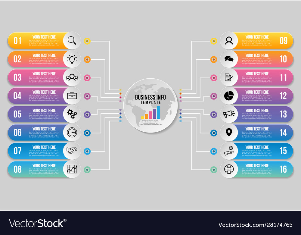 Infographic design template with options steps