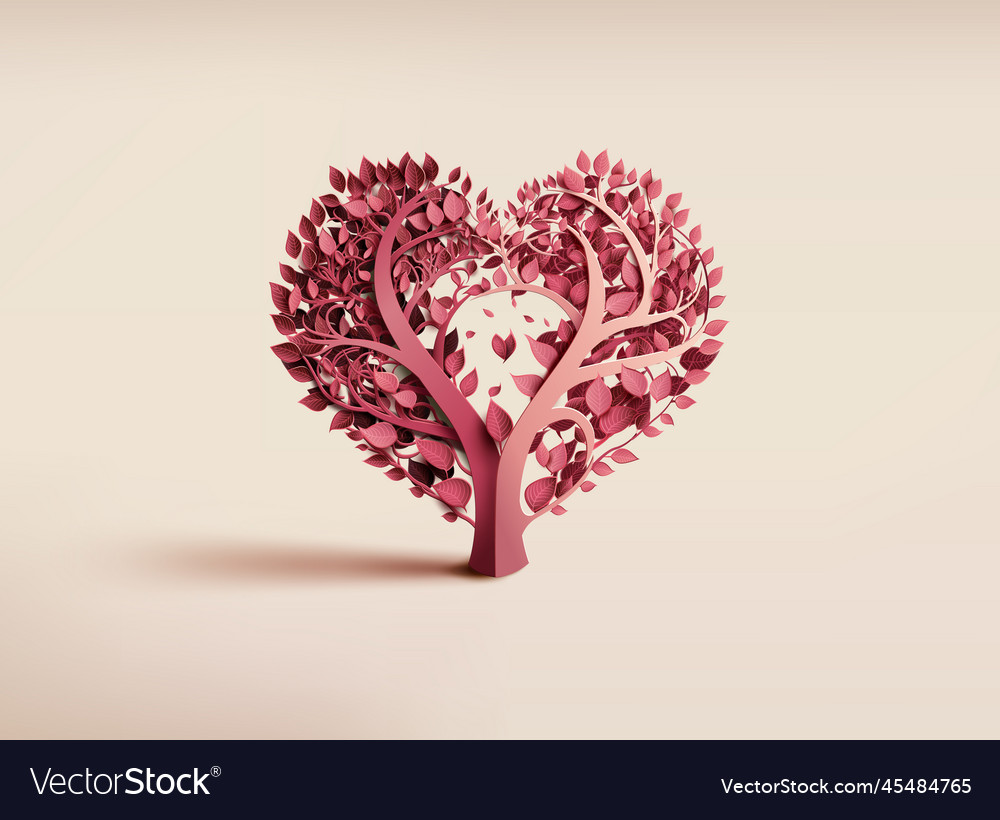 Love and valentine day red light tree