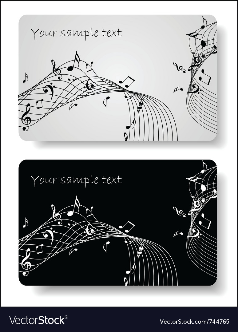 Music cards templates