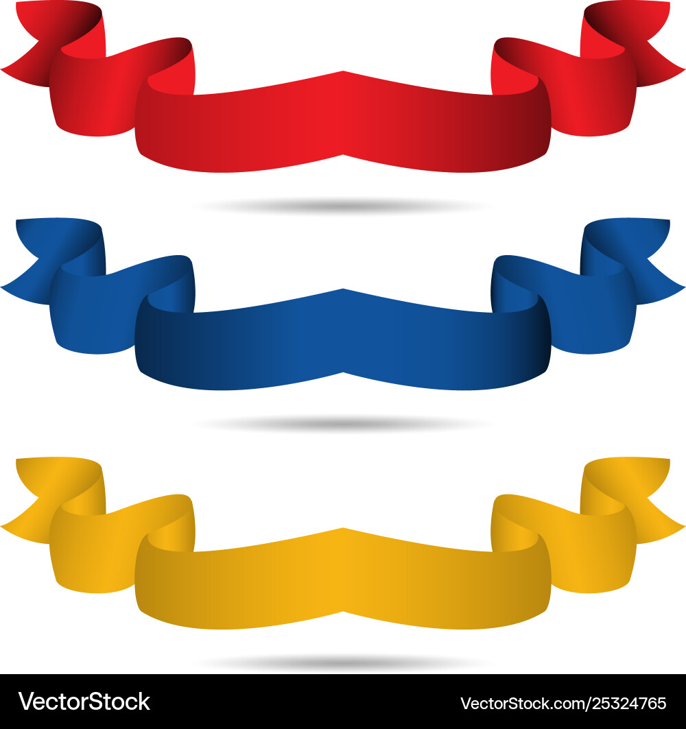 Ribbon Banner Template Design Royalty Free Vector Image