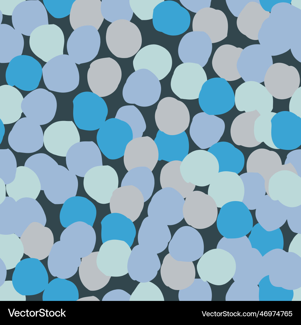 Seamless pattern with abstract shapes in blue Vector Image