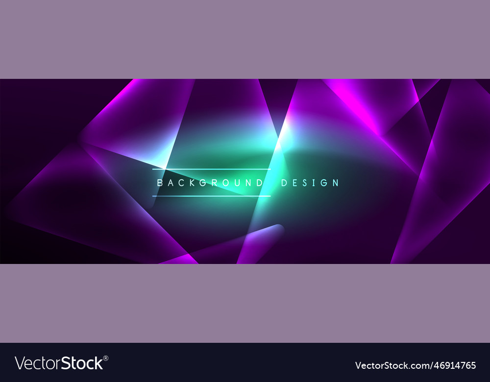 Vibrant geometric neon shiny line background a Vector Image