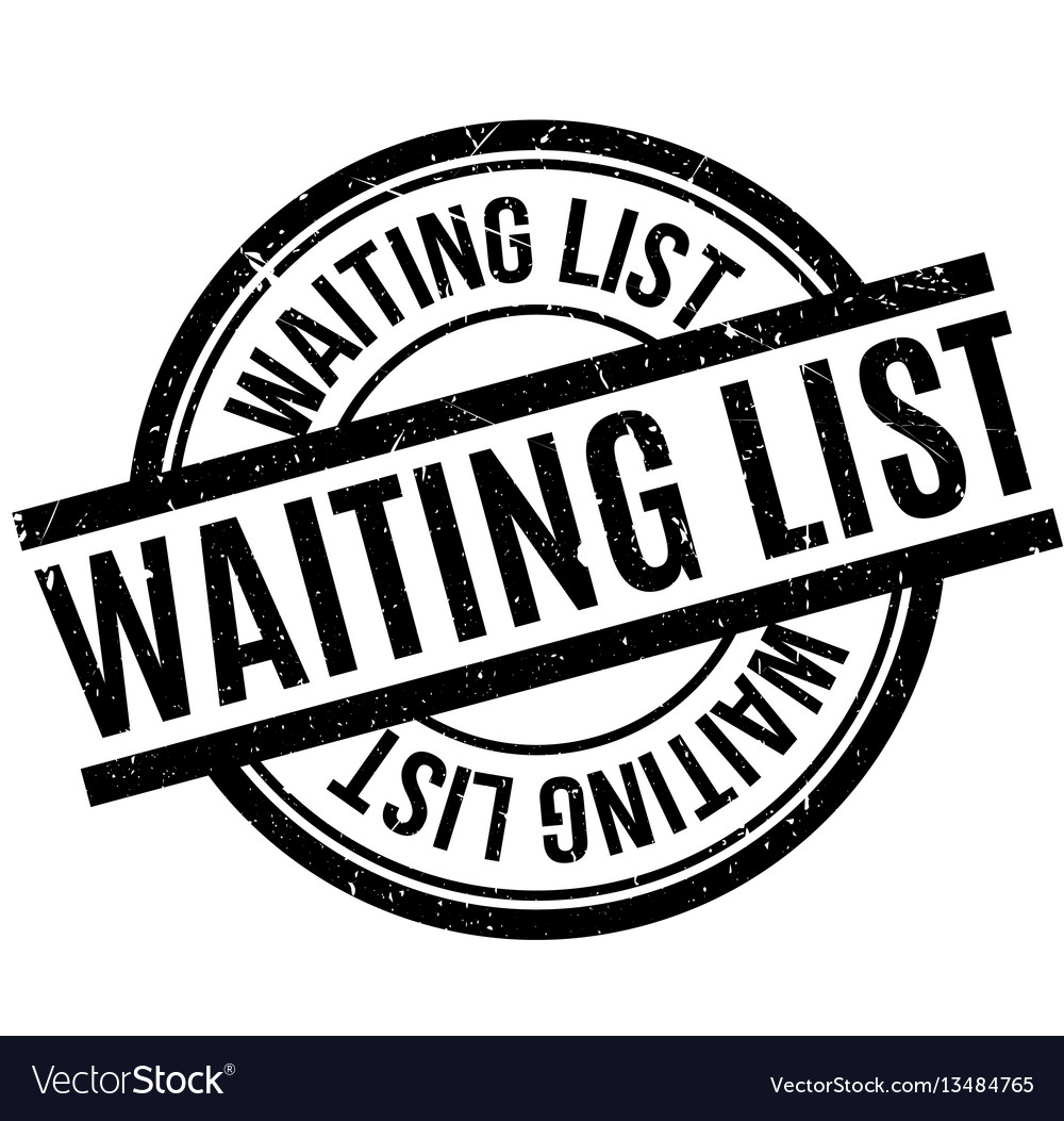 Waiting list rubber stamp Royalty Free Vector Image