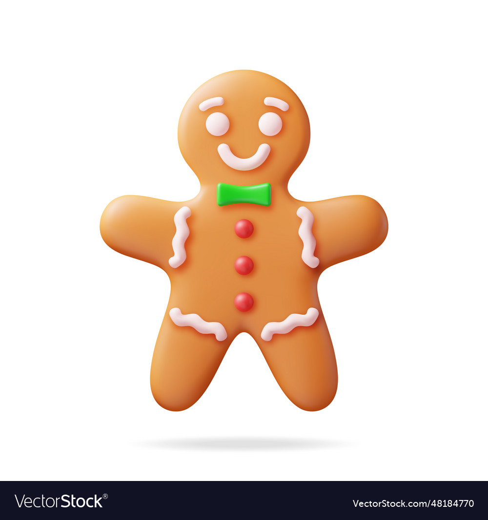 3d holiday gingerbread man cookie