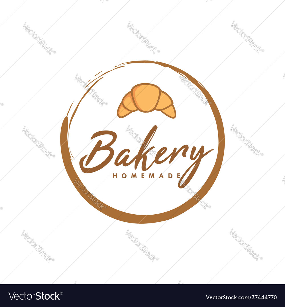 Bakery logo sweet simple Royalty Free Vector Image