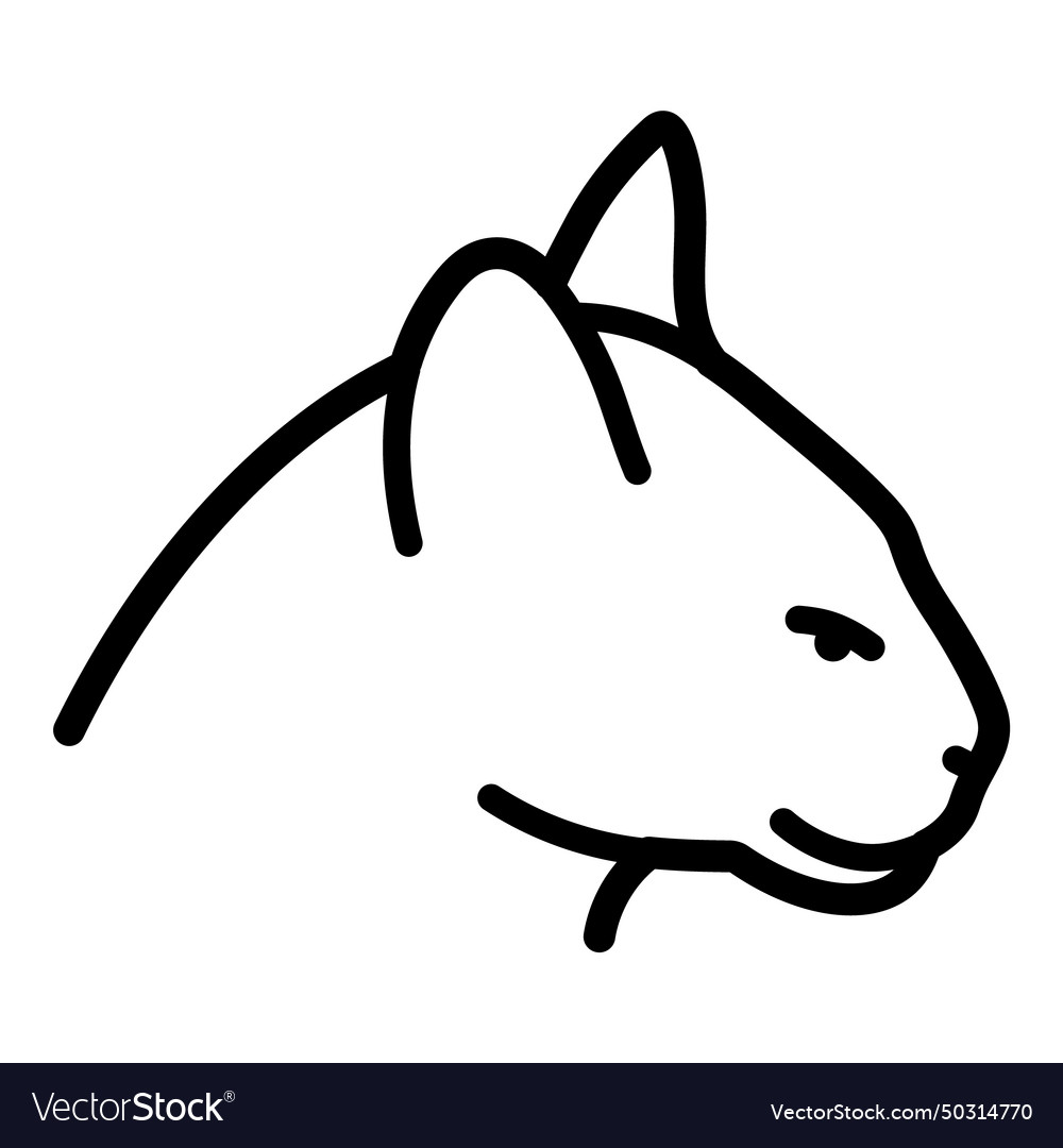Cat Flat Icon Isolated On White Background Vector Image Cat Flat Icon Isolated On White Background Vector Image