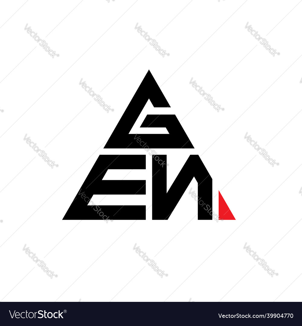 Gen triangle letter logo design Royalty Free Vector Image