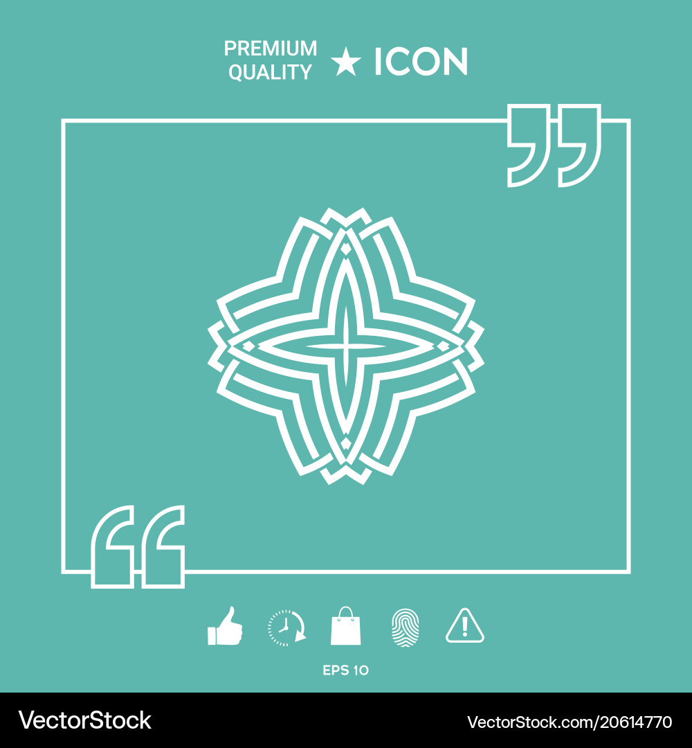 Geometric arabic pattern logo for your design Vector Image