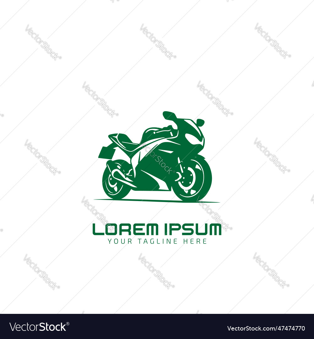 Motorbike and heavy bike minimal logo silhouette Vector Image