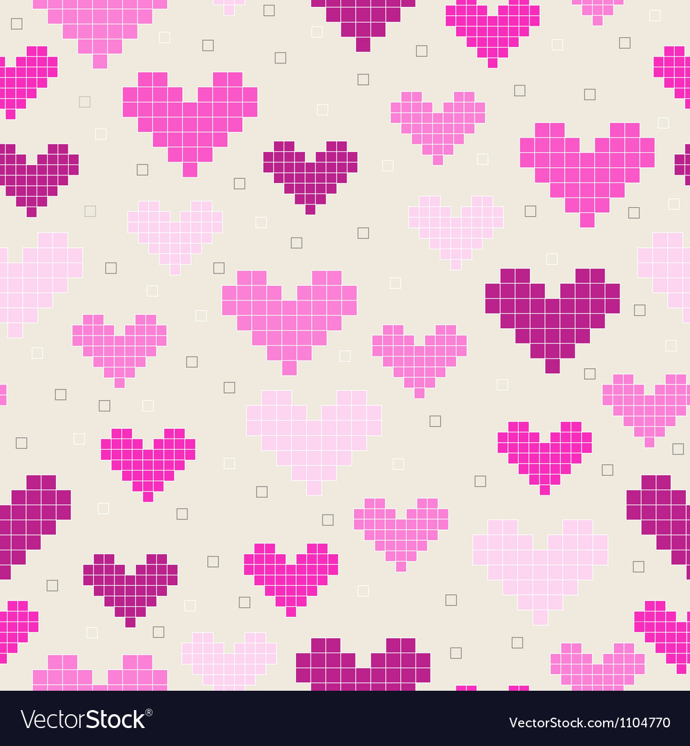 Seamless patternhearts Royalty Free Vector Image