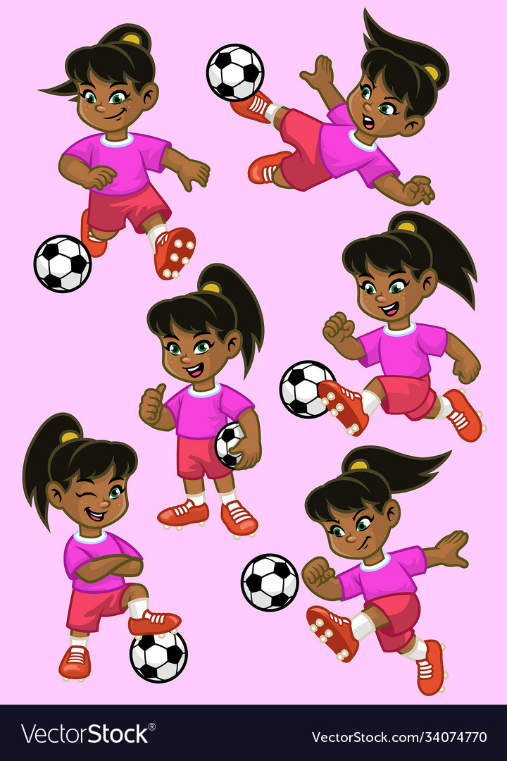 soccer girl cartoon clip art