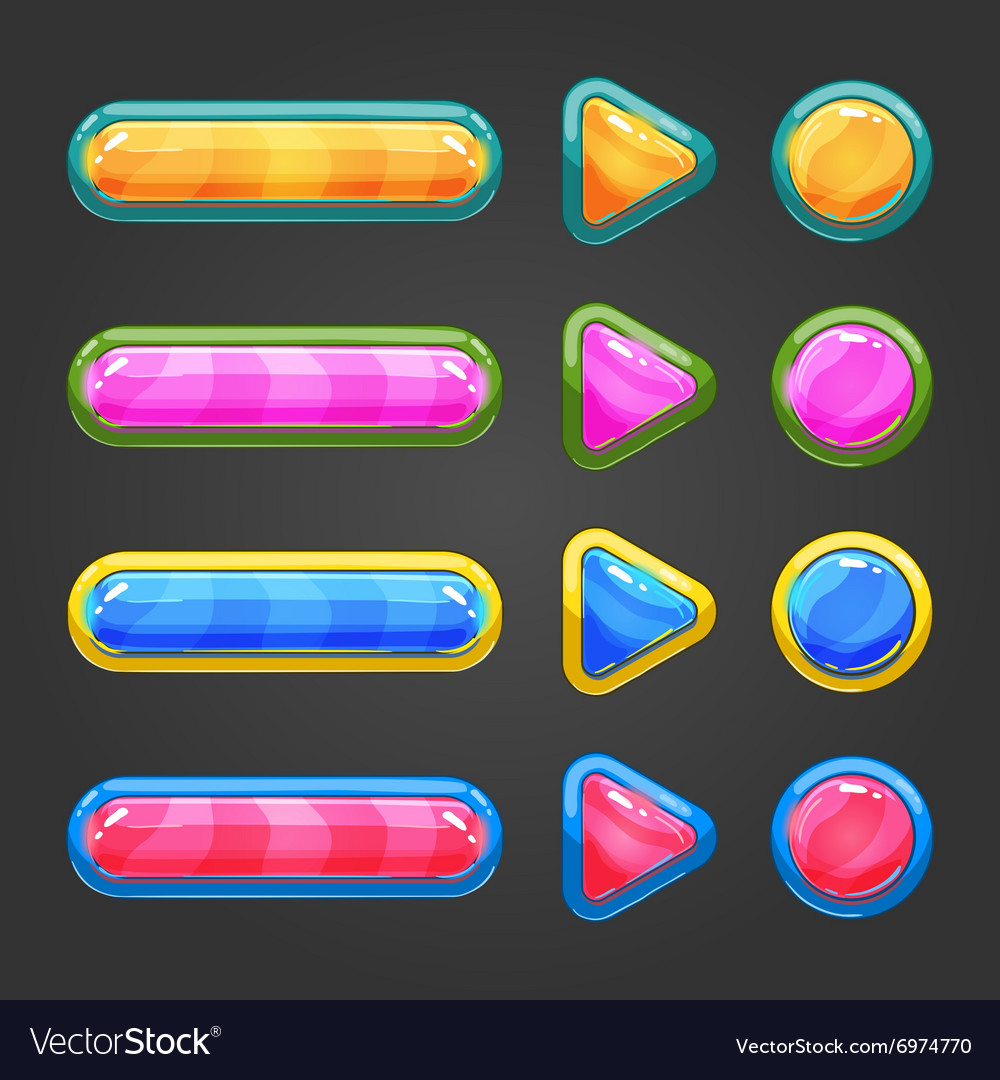 Set von Spiel-Interface-Taste