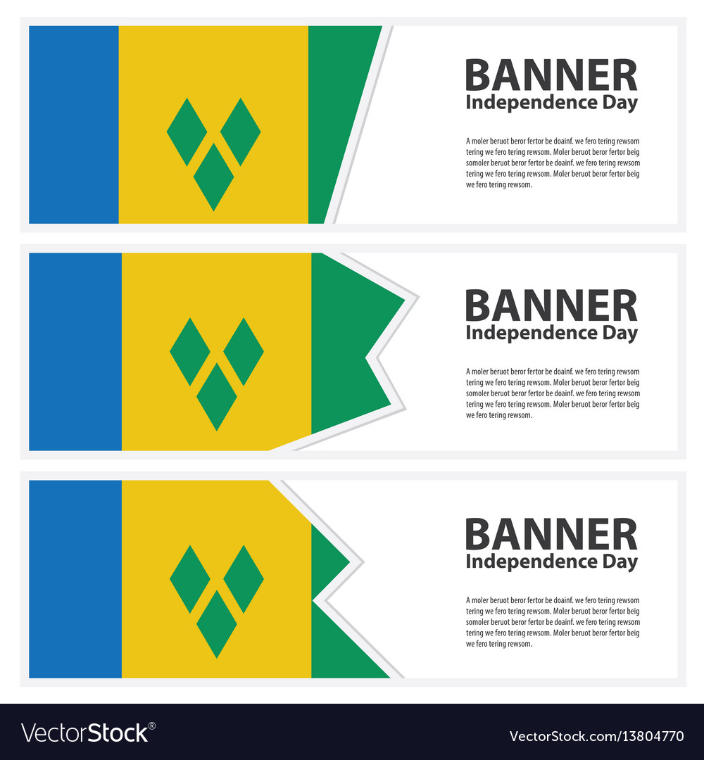 St vincent amp die grenadines flag banners