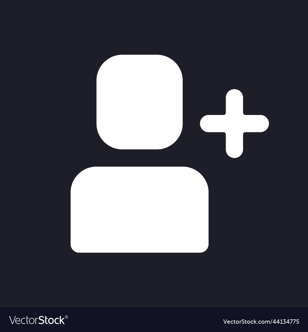 Add user dark mode glyph ui icon