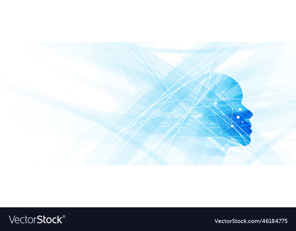 Artificial intelligence technology web background vector image Artificial intelligence technology web background