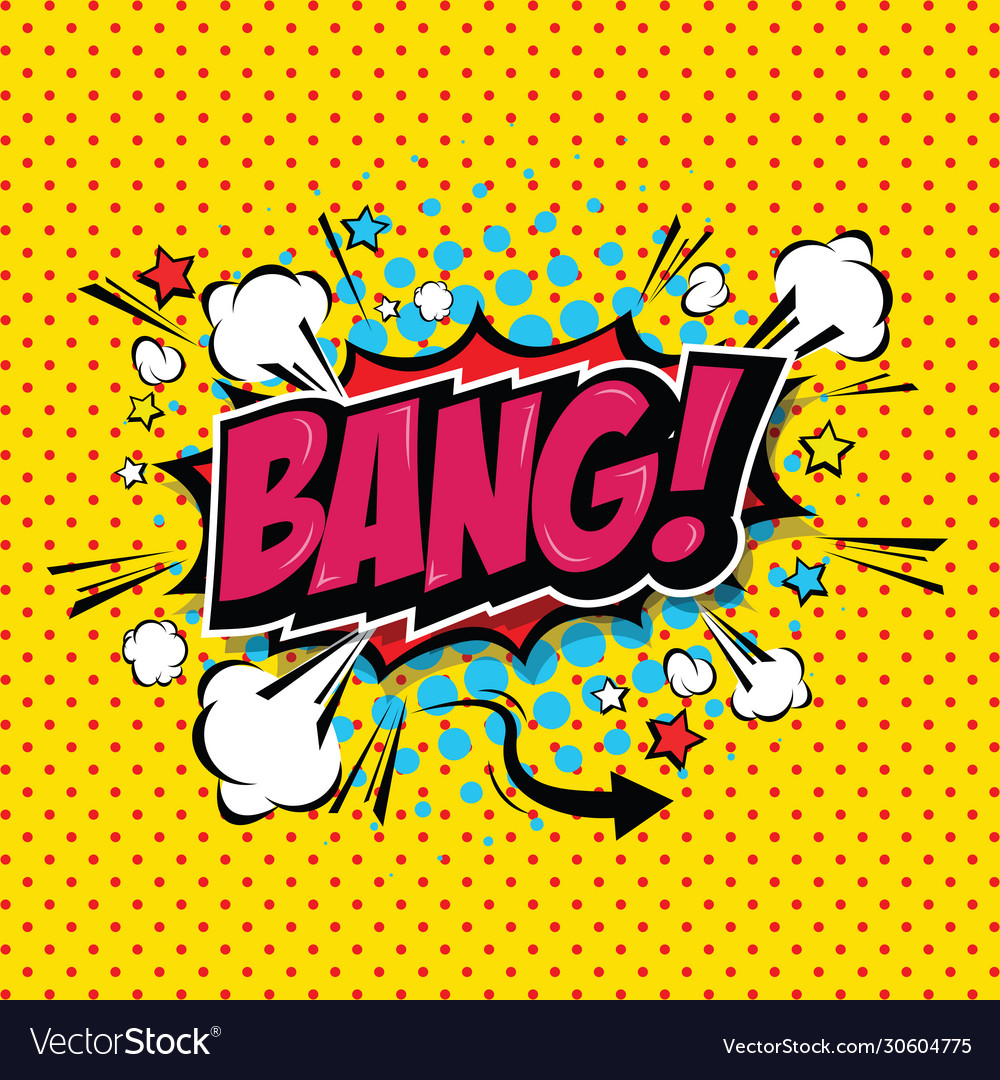 Bang comic speech bubble cartoon Royalty Free Vector Image