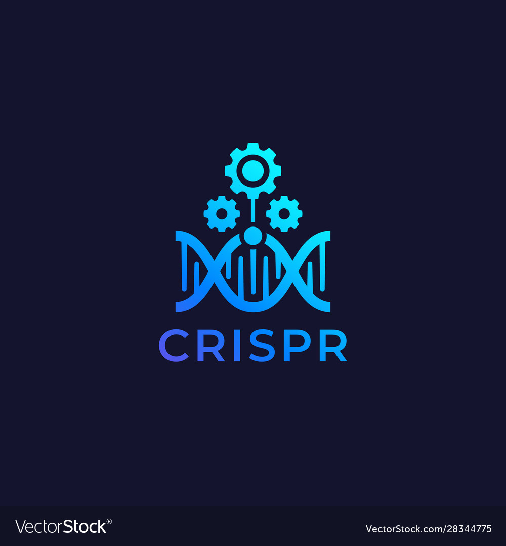 Crispr technology logo Royalty Free Vector Image