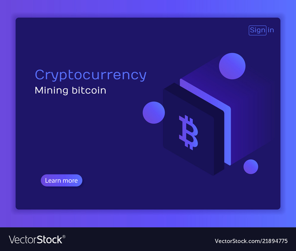 Cryptocurrency and blockchain vector image Cryptocurrency and blockchain