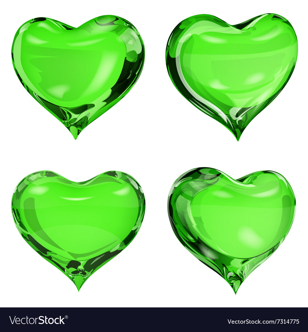 Green hearts Royalty Free Vector Image VectorStock