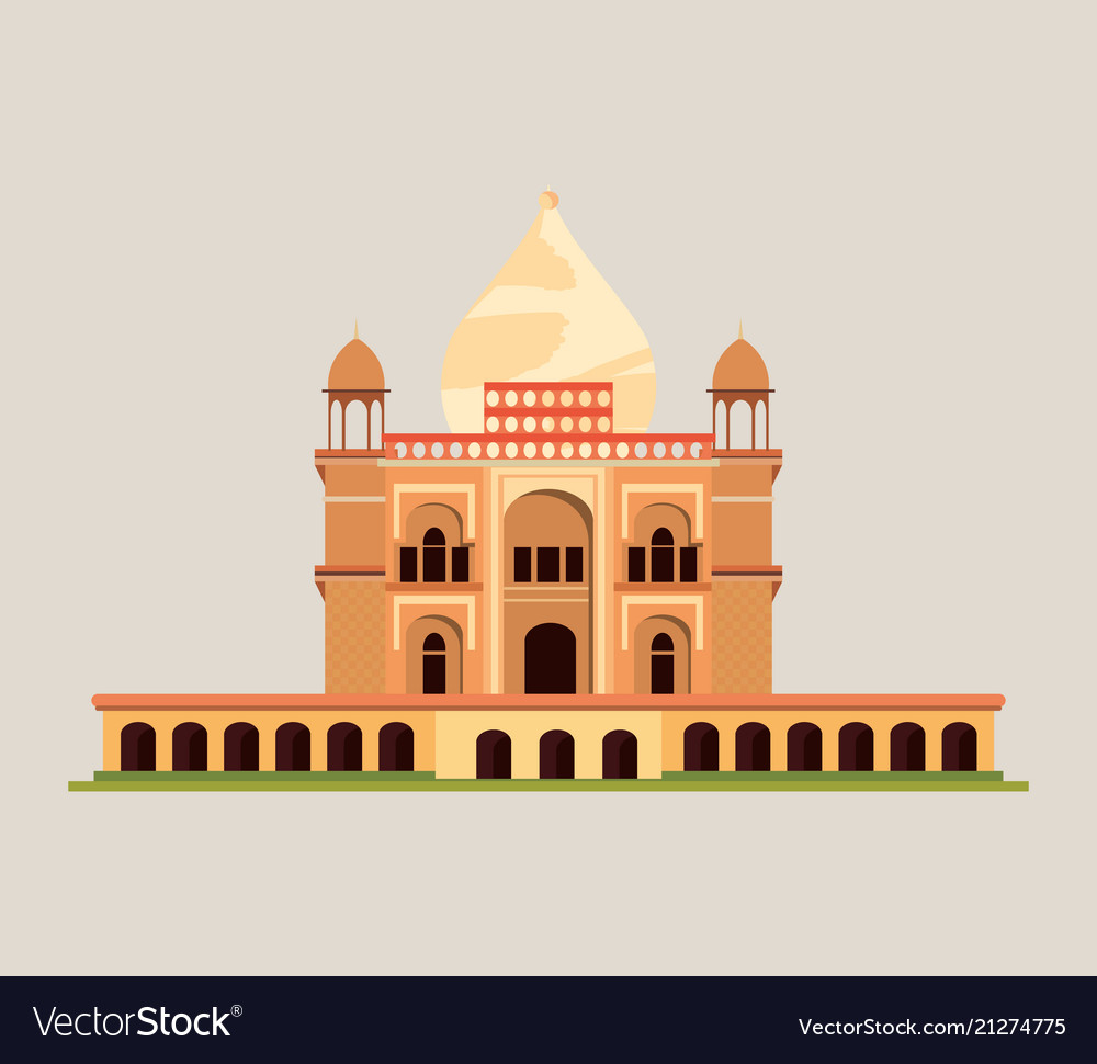 India landmarks design Royalty Free Vector Image