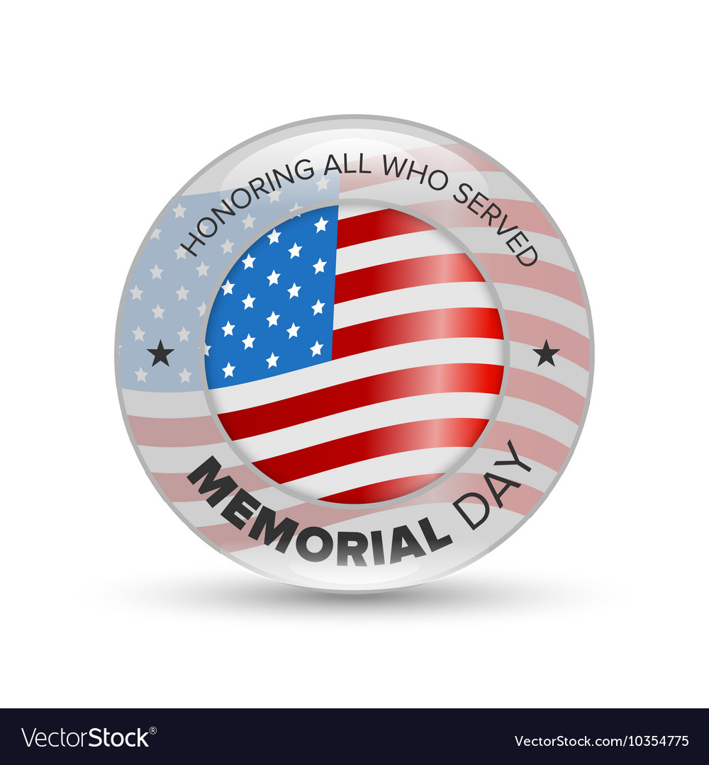 Memorial day badge Royalty Free Vector Image - VectorStock