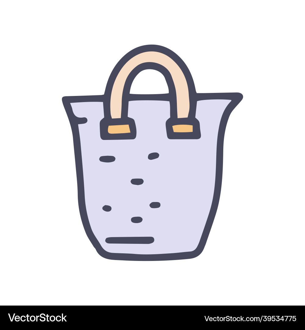 Portable laundry basket color doodle simple Vector Image