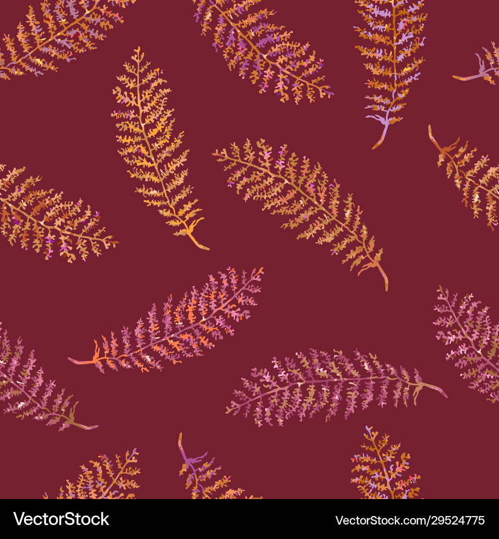 Seamless pattern with herbs plants Royalty Free Vector Image