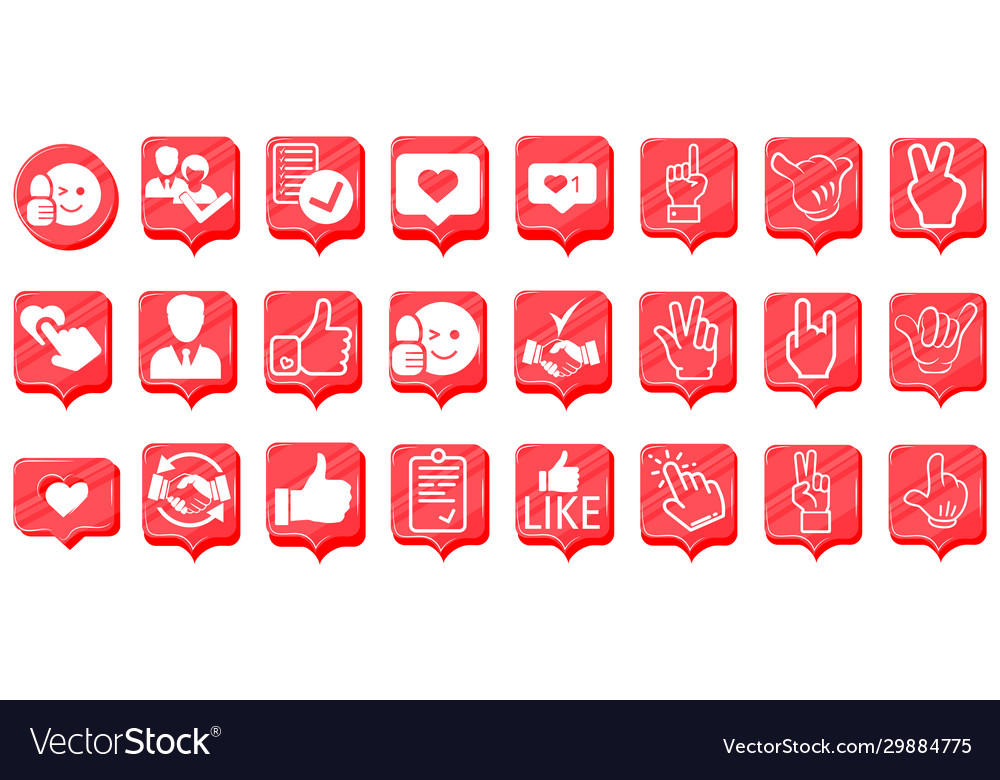 Set fun icons for social networks