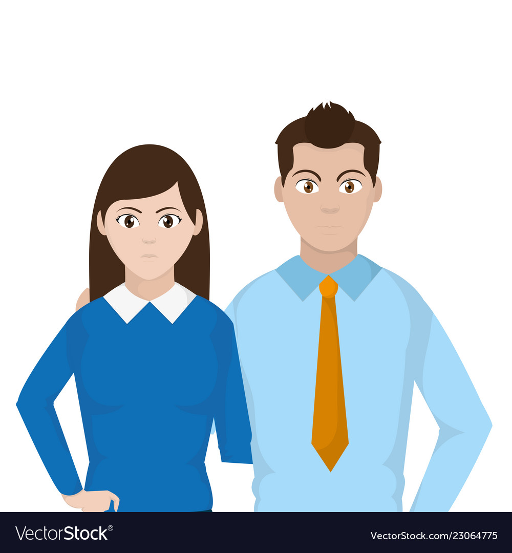 Young people couple Royalty Free Vector Image - VectorStock