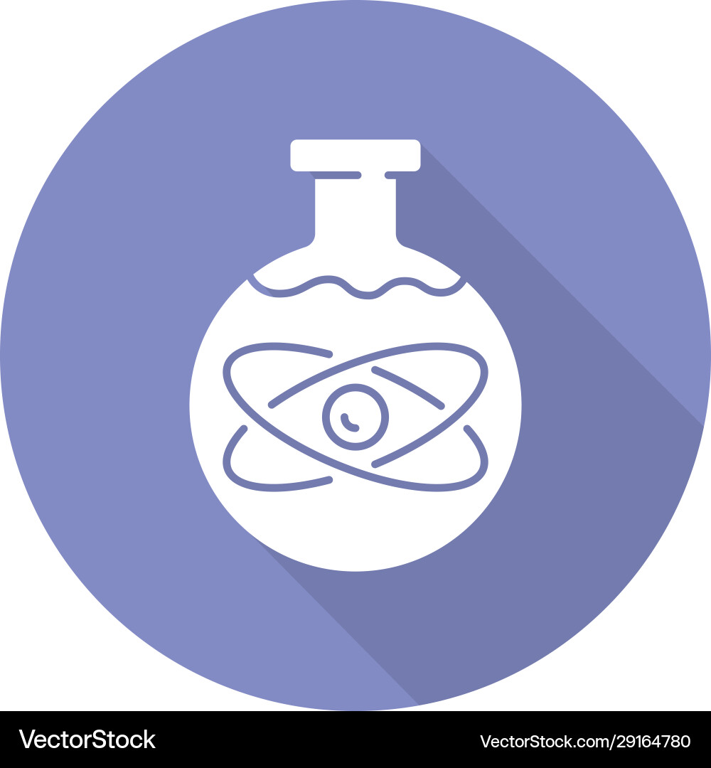 Chemical physics blue violet flat design long Vector Image