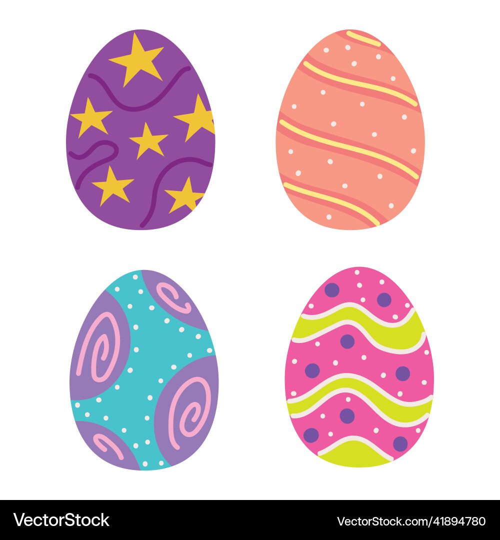 Easter eggs icons Royalty Free Vector Image - VectorStock